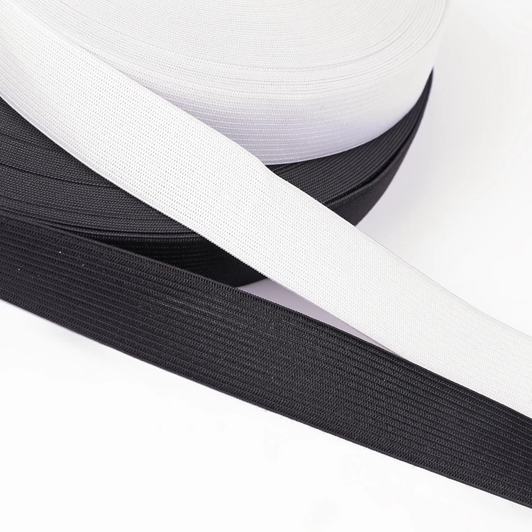 Factory sale crochet polyester elastic band binding tape knitting crochet elastic webbing