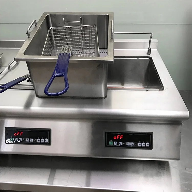 Restaurant commercial industrial banana electric 2 basket plantain chip fryer