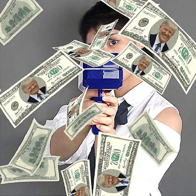 Make It Rain пушка для наличных денег пистолет-распылитель с рабочим аккумулятором AAA Подарочные игрушки развлечений и