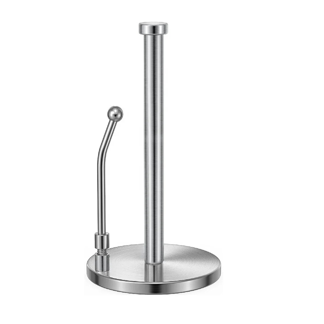 Paper Towel Holder for One Hand Tear,  Stainless Steel Paper Towel for Kitchen Countertop