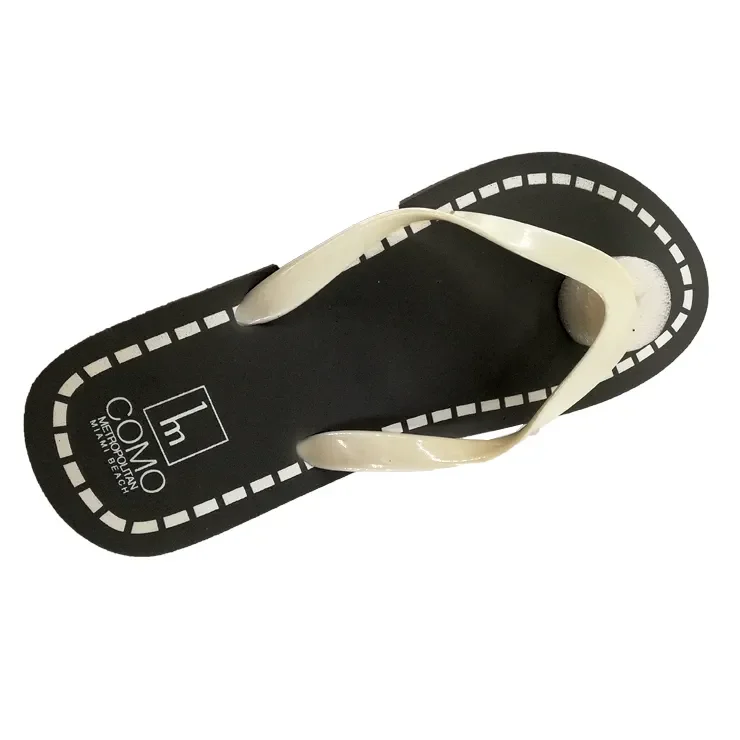 Wholesale Black Summer Beach Flip Flops Beach Anti-slip Men Flip Flop Slipper Casual Men Beach Shoes PVC EVA Mules OPEM TOE