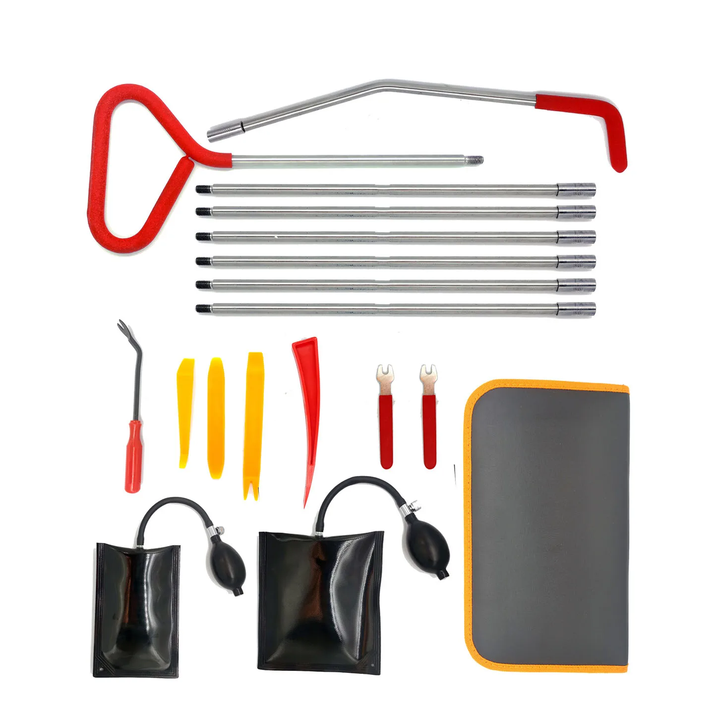 Amazon professional 18pcs  Vehicle Door Unlocking Car Repair Tool Kit with air Pump wedge