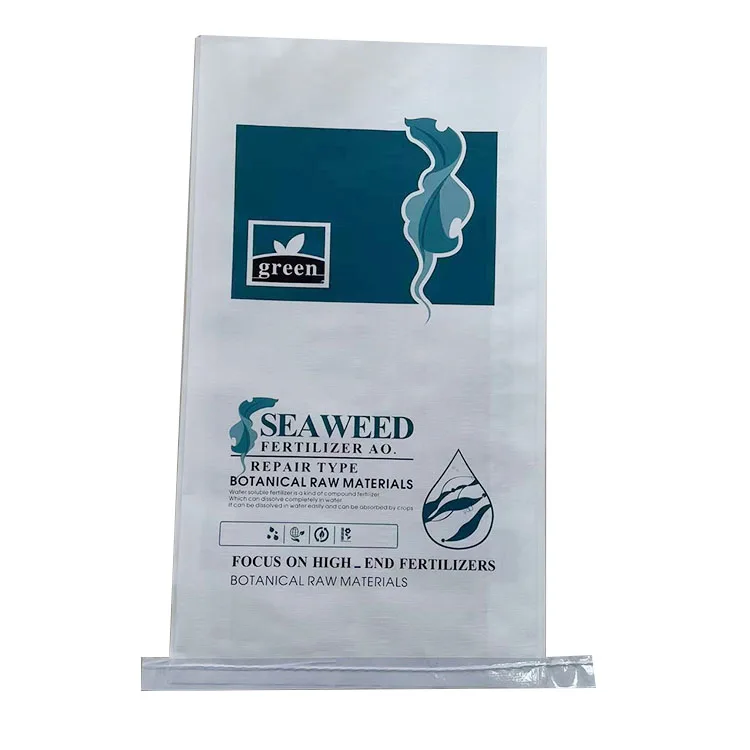 20kg 10kg  laminated plastic M side gusset woven fertilizer packaging bags with pe liner