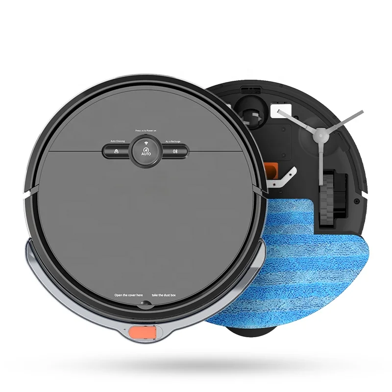 Умный пылесос с Wi-Fi, Влажная и сухая уборка, автоматическая зарядка, многофункциональный Роботизированный пылесос для пола с резервуаром для воды, управление через приложение, новинка 2020