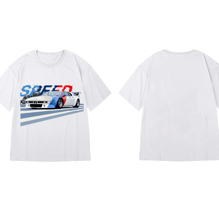 Custom Printed Pictures Car T shirts Men Printing Logo Cotton 240 Gsm Casual Quantity Silk T Shirt Unisex