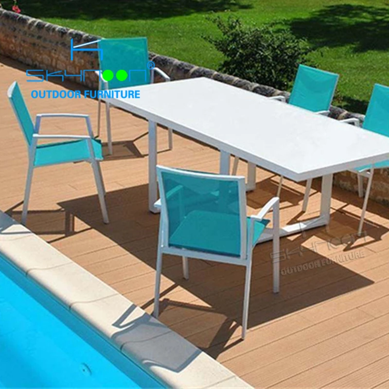 New Design 6 Seats Outdoor Dining Furniture Modern Aluminum Garden Table and Chairs High Quality Garden Furniture(51325)