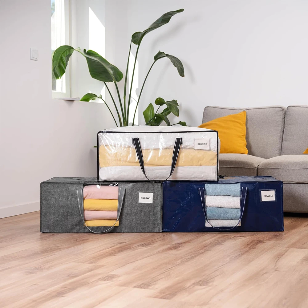 Wholesale Heavy Duty Large Moving Storage Bag with Zippers for Travelling Christmas Decoration