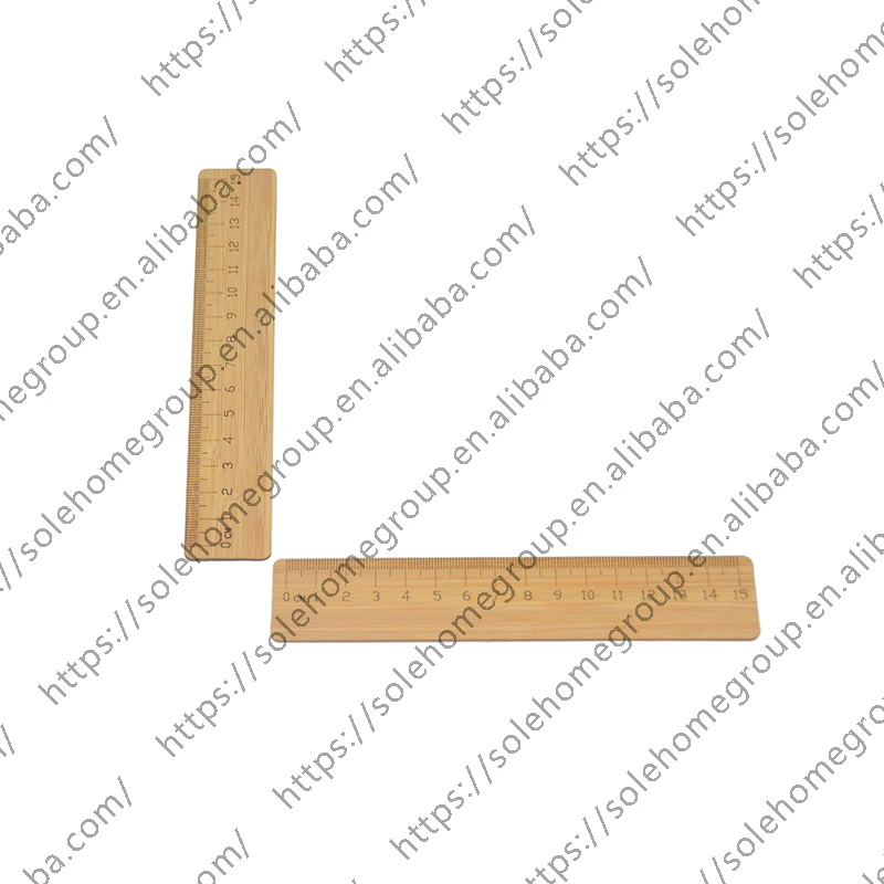 8 inch bamboo rectangle ruler wooden sewing ruler laser cutting bamboo metric ruler
