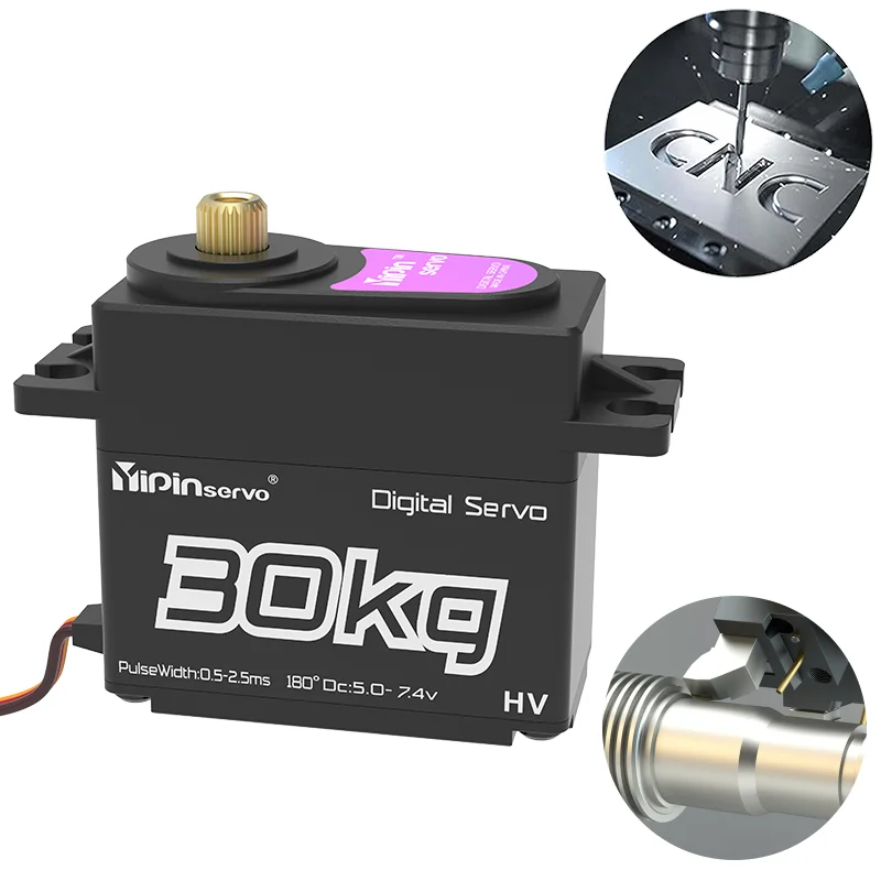 Yipin A35BHL 30KG Robust Metal Gear HV Programmable Brushless Mini Digital Servo RC Car/Helicopter/Boat Robot 0.08 Sec Torque