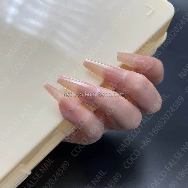 NADECO False nail system Full coverage capsule gel x colored Fake nail tips suppliers gel x beach nails