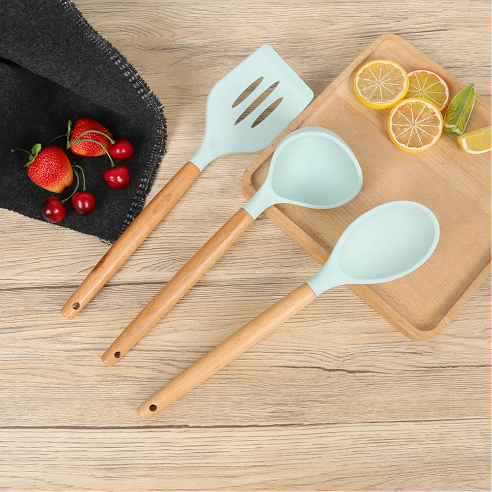 Кухонная утварь с ручкой Корейская мраморная посуда для выпечки и домашнего использования инструменты гаджеты наборы посуды из красочного дерева пищевого