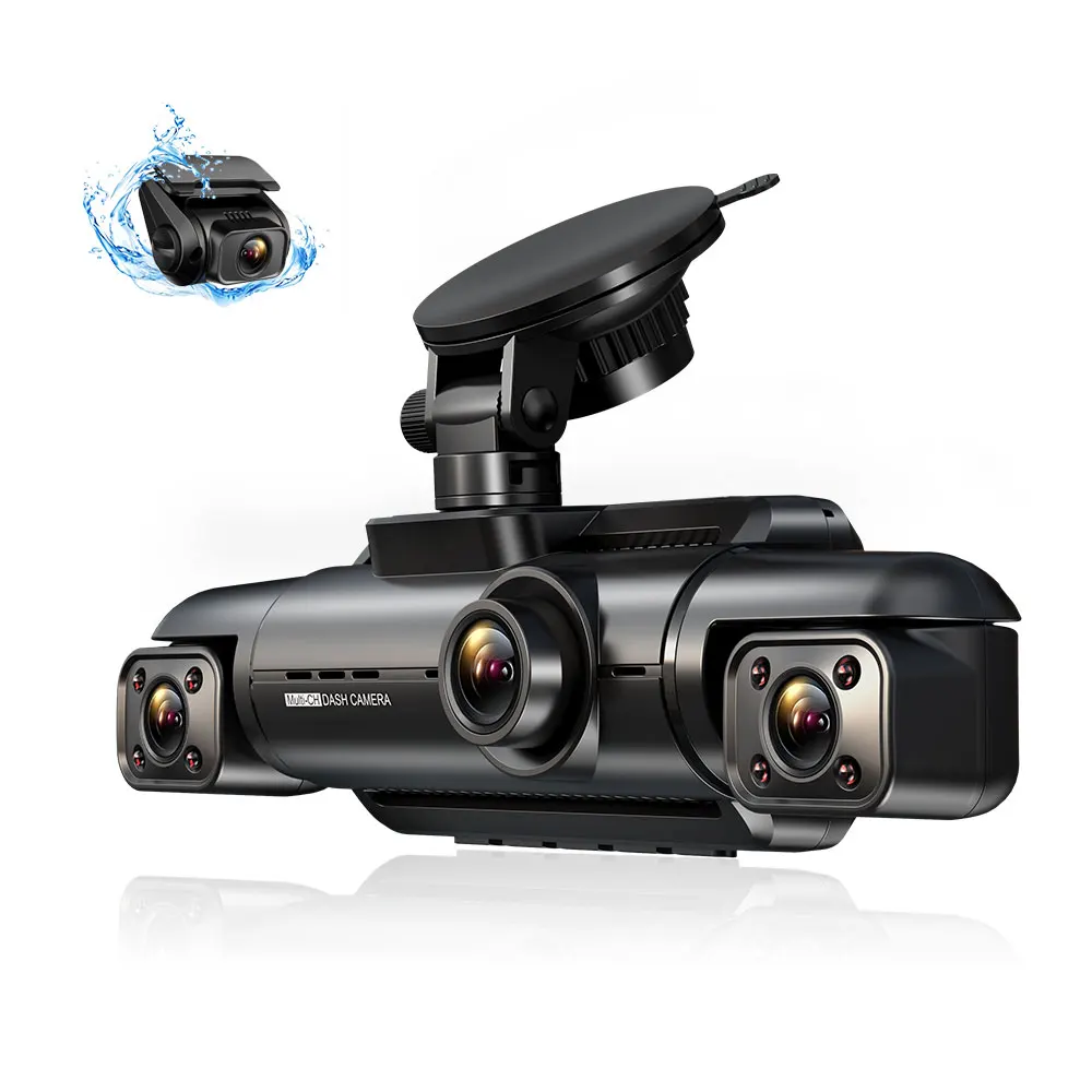 High Quality 3-in-1 Car Dash Cam Full HD 1080P 4 Channel Camera with WiFi GPS Front and Back Dashcam for Black Box