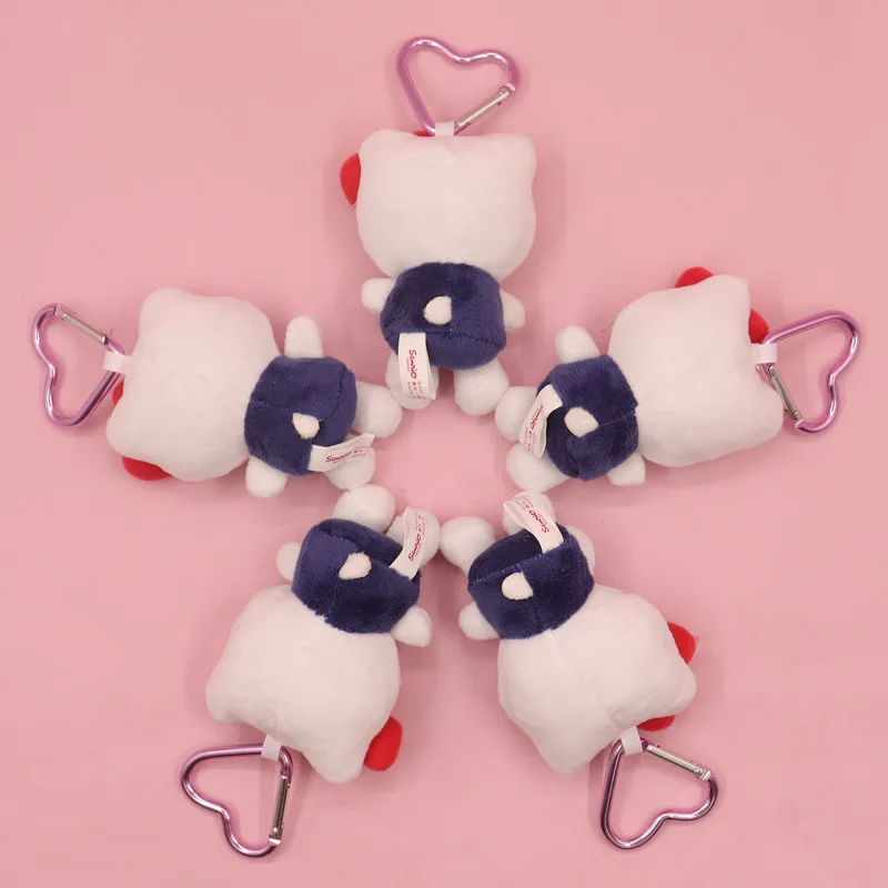 New kawaii 10cm Hello Kt Plush Keychains Classic Kitty Designs Soft Plushie Cartoon keychain toys for girls