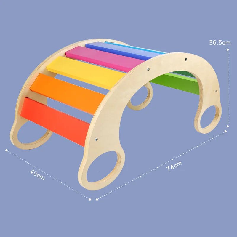 Wooden Montessori Piklers Triangle Toddler Climbing Pickler Triangle Set With Ramp And Rocking Playground Montessori Gym