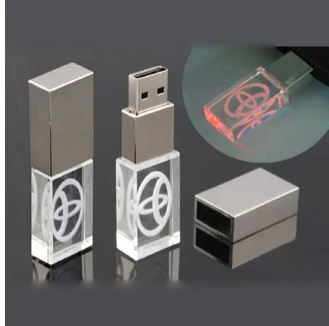 
Hot Selling Creative Crystal Usb 8GB 16GB 32GB USB 2.0 Custom 3D Logo Crystal usb flash drive 