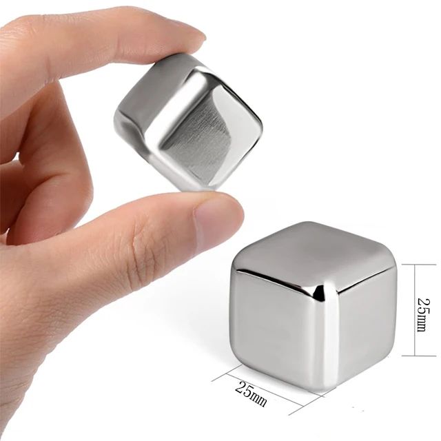 Reusable stone whisky rocks Wine Bar stainless steel Ice cubes set