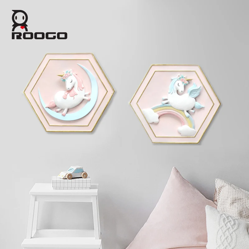 Roogo резиновый Единорог фантазия Настенная картина искусство домашний