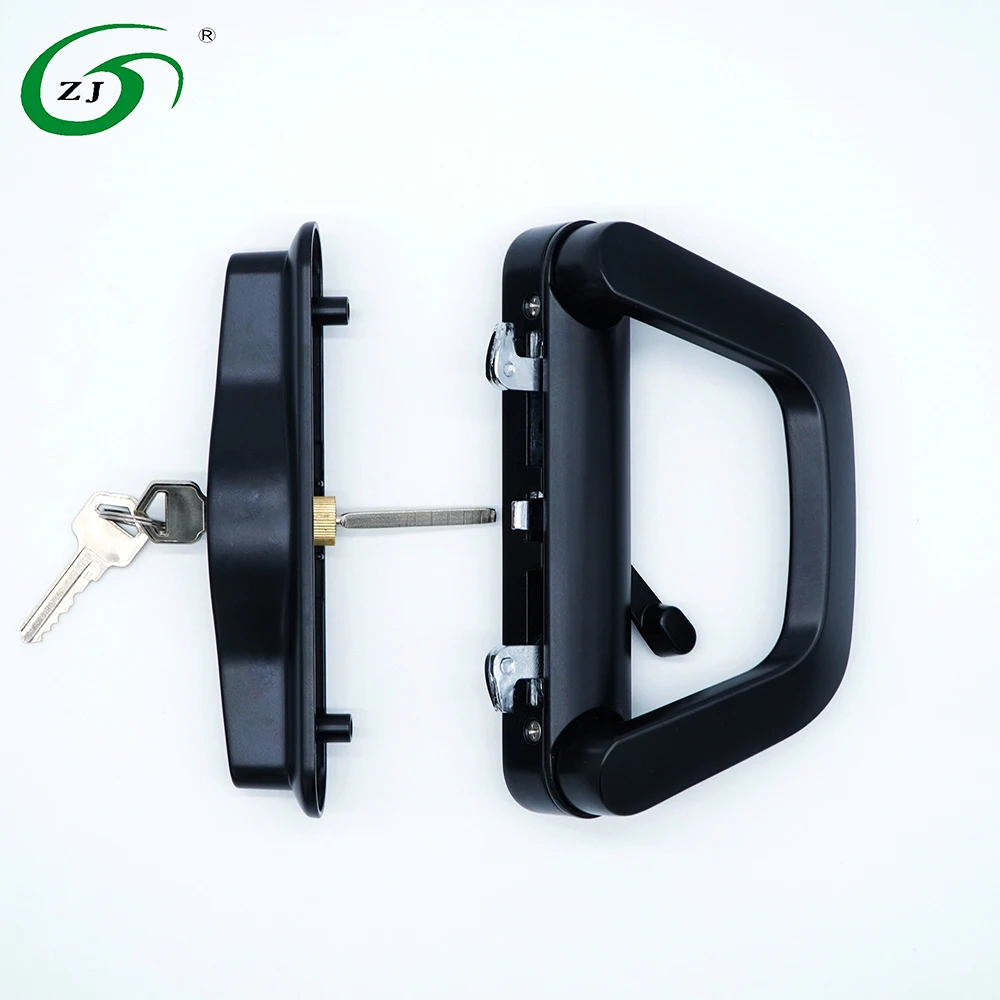 Factory Favourable Black Sliding Door Hardware Handle Locks With Mortise Lock for Balcony
