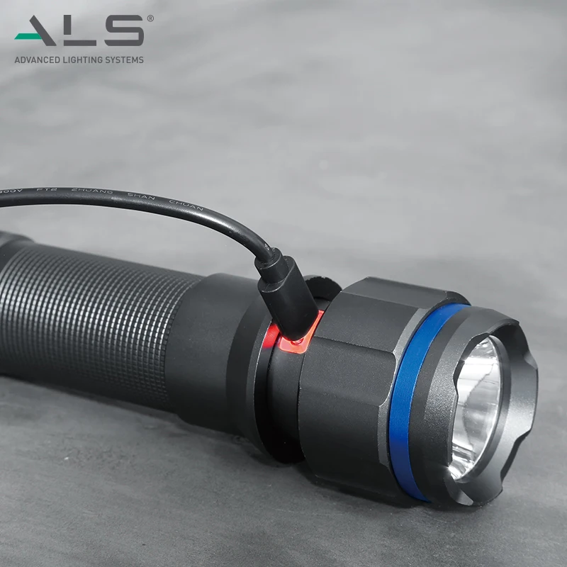 ALS 800lm flashlight led Dustproof Waterproof Portable Camping Outdoor USB Type-C Rechargeable Powerful LED Torch Flashlight por