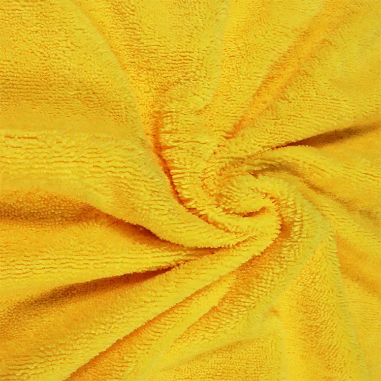 Brushed microfiber polyester  polyamide sofa terry towel plain fleece fabric