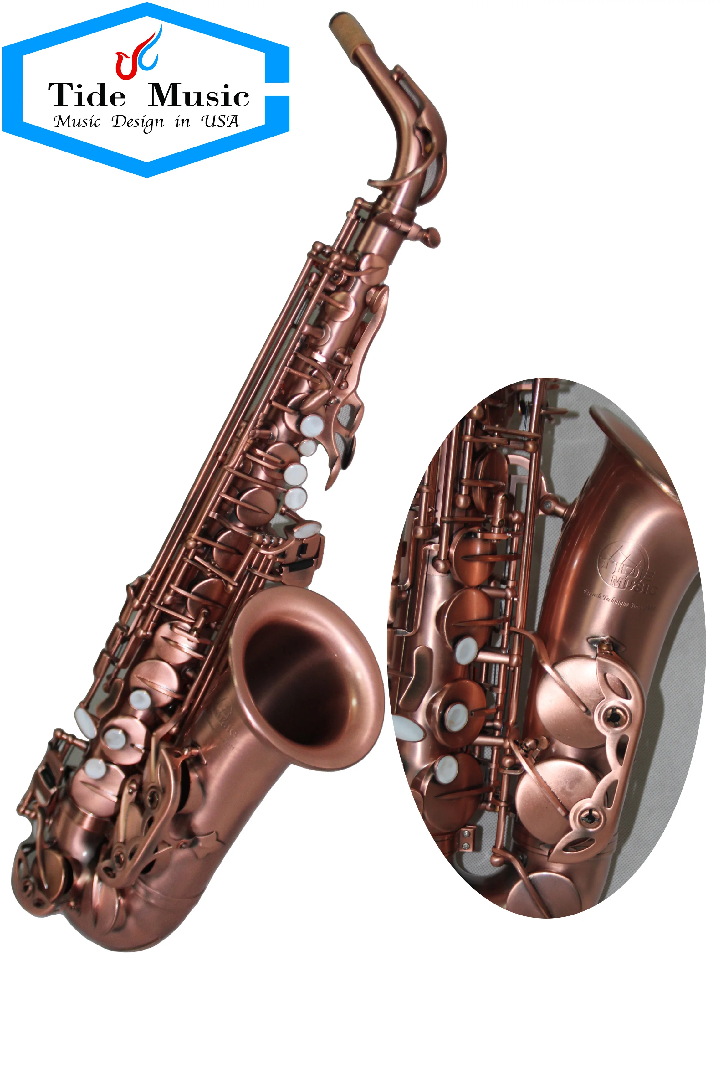 Wholesale Eb Alto Saxophone High Grade Antique Red Bronze With High-grade Case