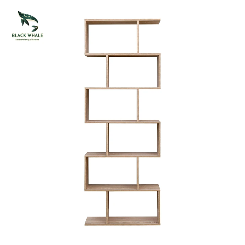 Narrow Luxury Storage Furniture Design Modern Wooden Mdf White Bookcases Display Book Shelf