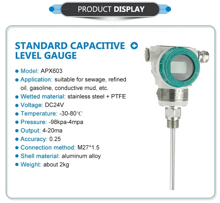 Diesel Tank indicator Diesel Fuel Tank capacitive Level Gauge