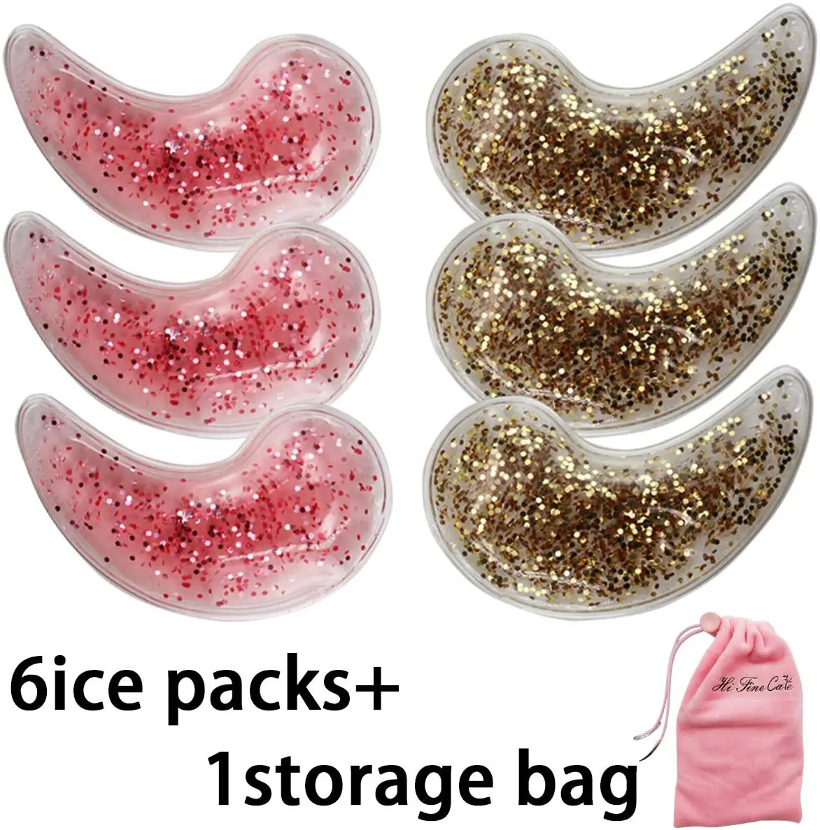 
new fashion ideas hot sale china factory beauty personal care therapy hot cold glitter antiarrugas eye pads gel patch 