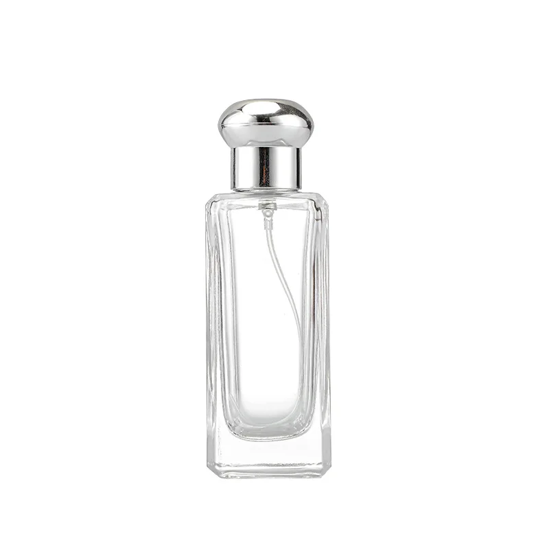 MUB Empty Jo malone High Clear Square 30ml 50ml 100ml Crimp Glass Perfume Bottle High Grade Clamp Parfum Glass Bottle