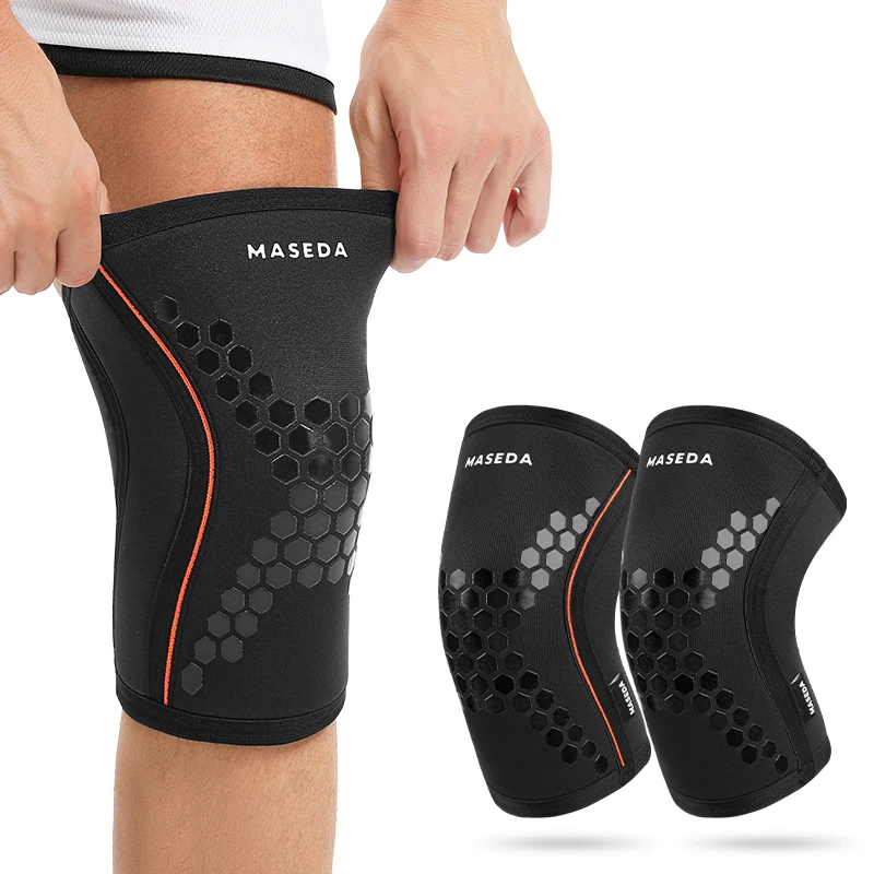 2226#Top Quality SCR Knee Pad 7MM Neoprene Knee Brace  new design Powerlifting Weightlifting Knee Sleeve double anti-slip