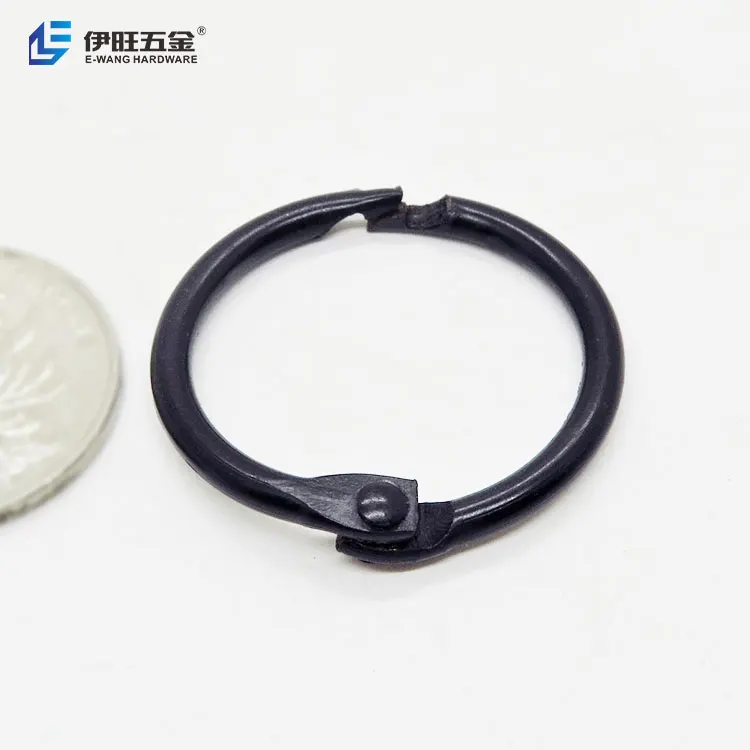 Yiwang черный 1 дюйм из металла с отрывными листами книги связующее кольца для кредитных карт бумажная записная книжка