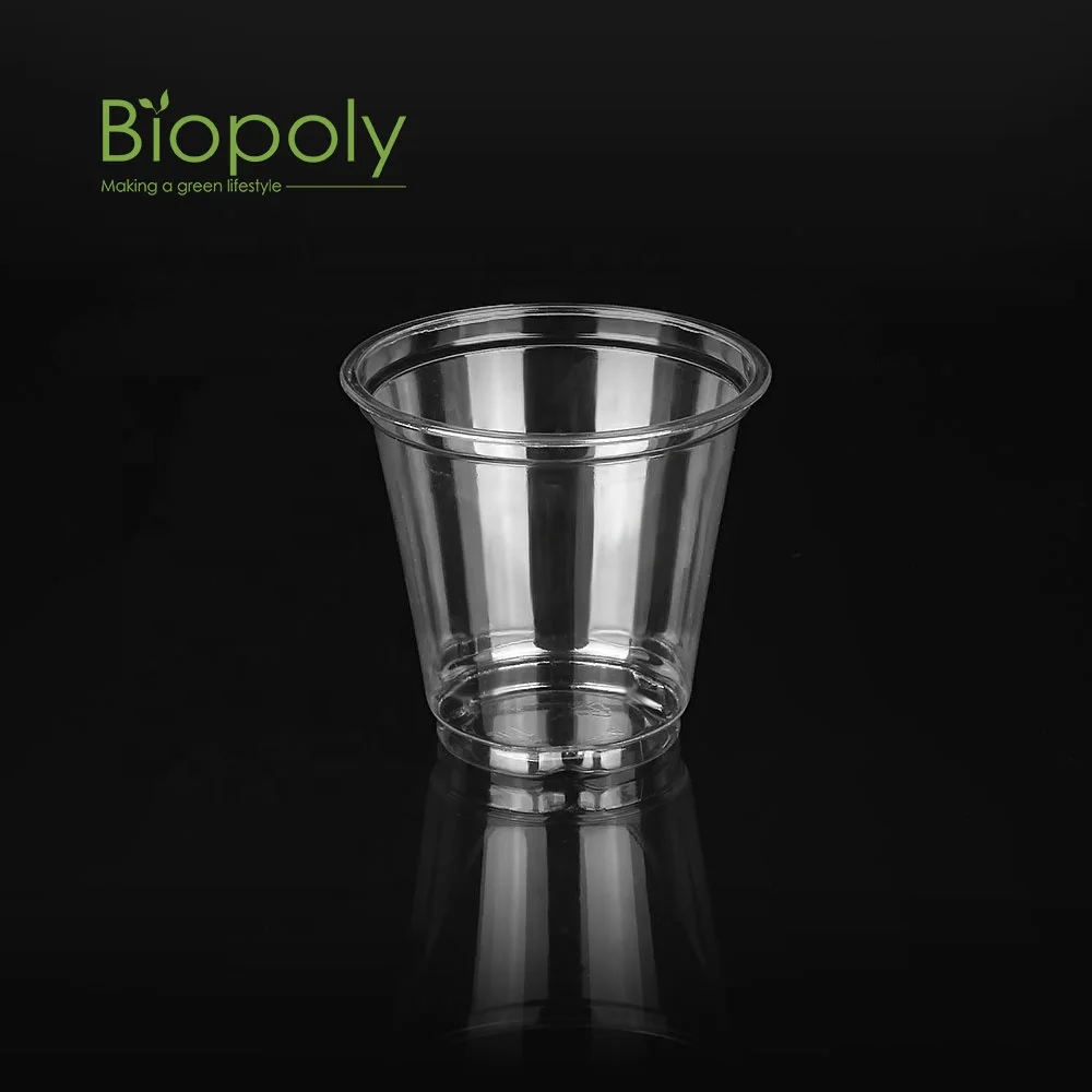 2024 Hot Sales Biodegradable Disposable Non-Plastic PLA Clear Cups for water milk coffee drinking