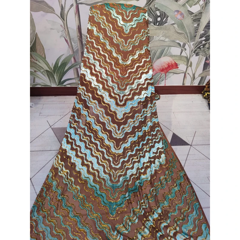 Ready To Ship Pure Silk Dress Somali Diracs Set Fabric Jacquard Printed Hand Painting Color Dress