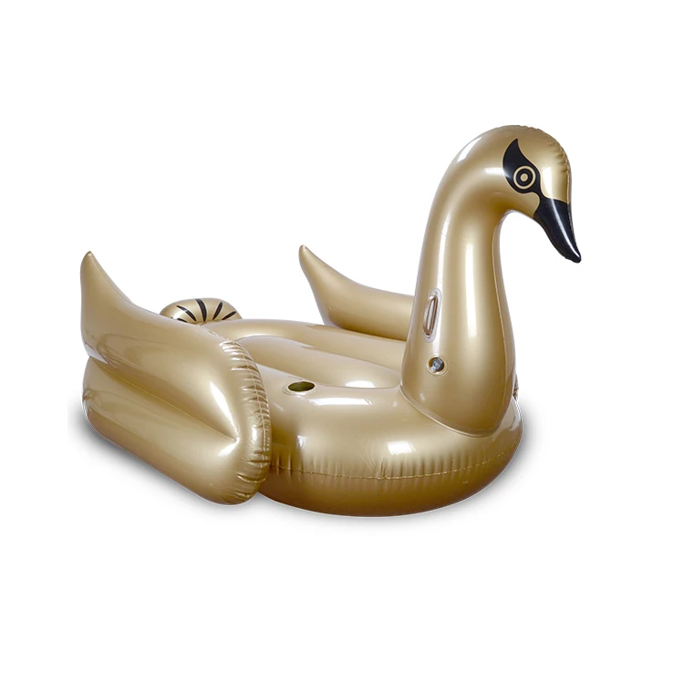 Wholesale Jumbo Gold Swan Pool Float Inflatable Pool Floating Toys
