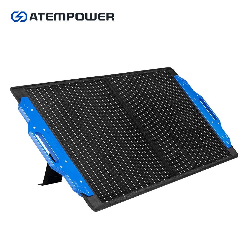 ATEM POWER High Efficiency Waterproof RV Caravan Camping 100W Mono Portable Folding Solar Panel