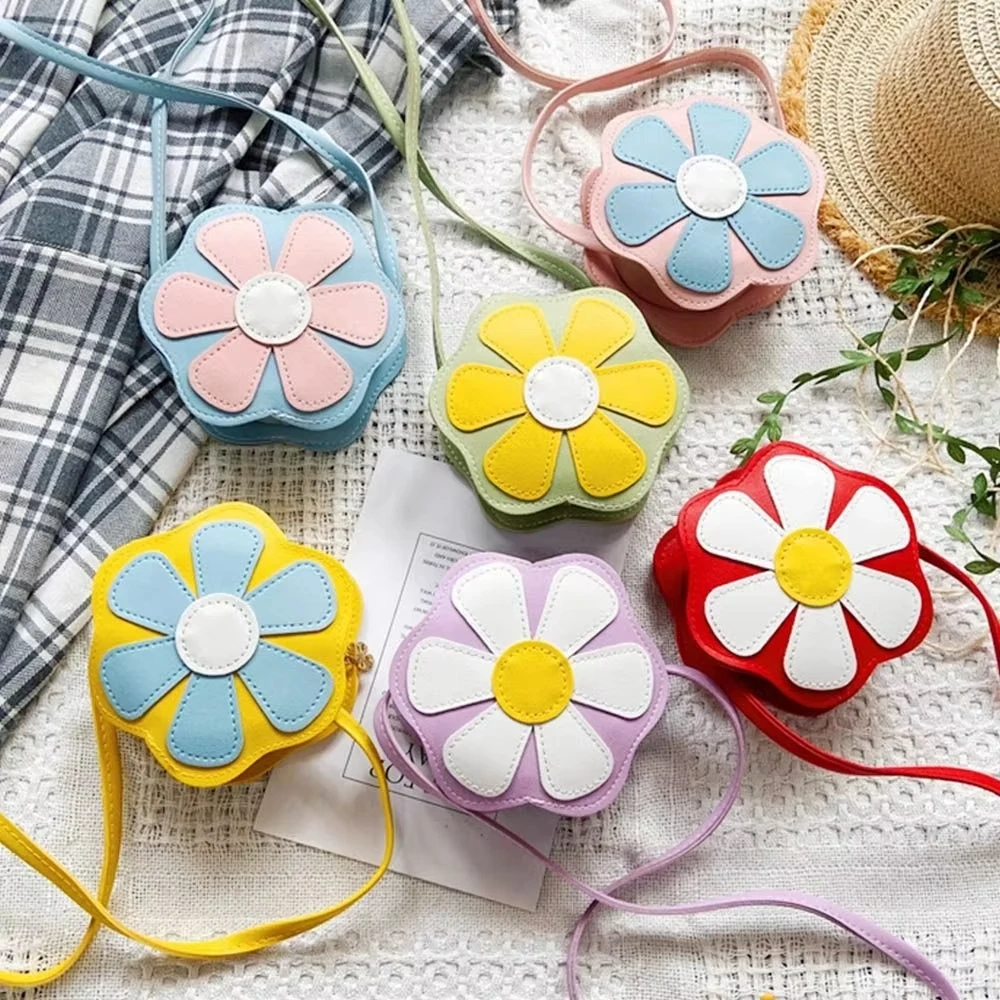 Милый цветочный кошелек для девочек сумка через плечо детская мини-сумка Повседневная Детская сумка-мессенджер