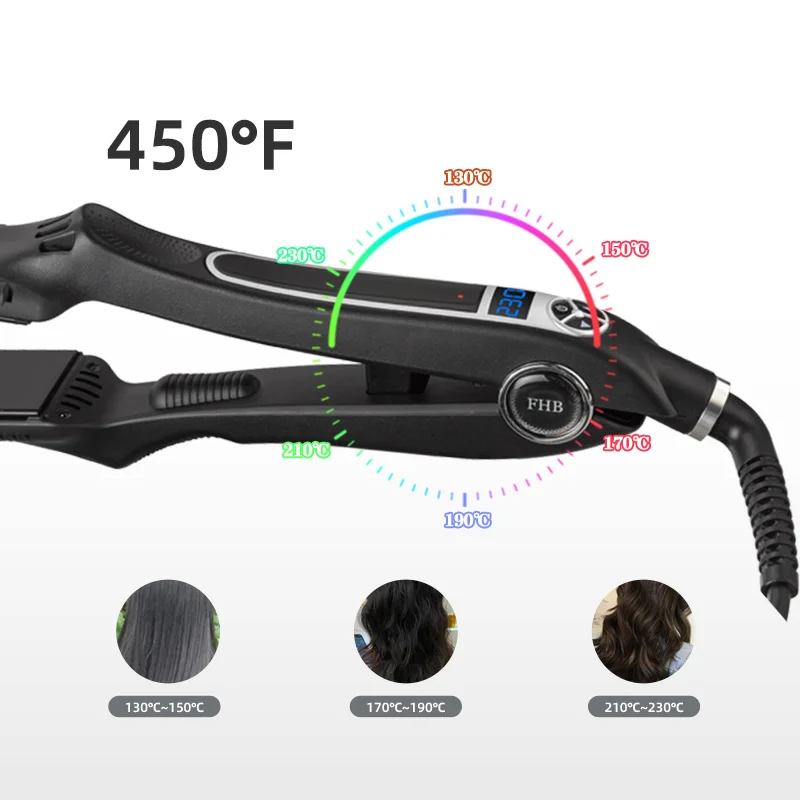 Профессиональный стайлер для волос planchas de cabello Salon 450F MCH нагреватель нано-титановый плоский утюжок портативный выпрямитель