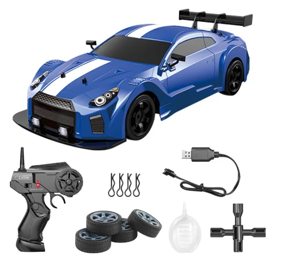 1/16 Scale Electric High Speed Racing Cars 18km/h 2.4GHz 4WD Model Radio Controlled Spray Drift Cars For Kids