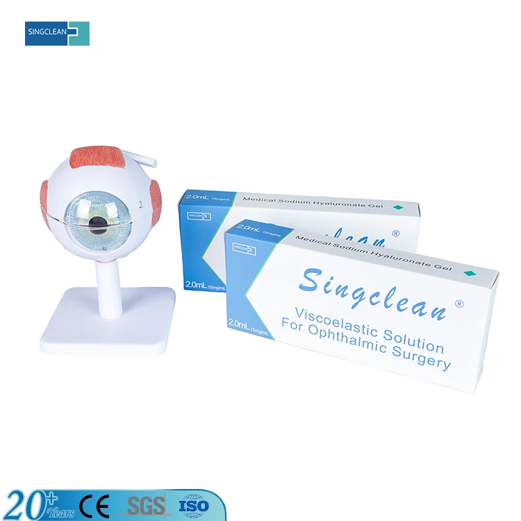 CE approved Singclean Ophthalmic Viscosurgical Device Raw Material Pharmaceutical Grade Hyaluronic Acid