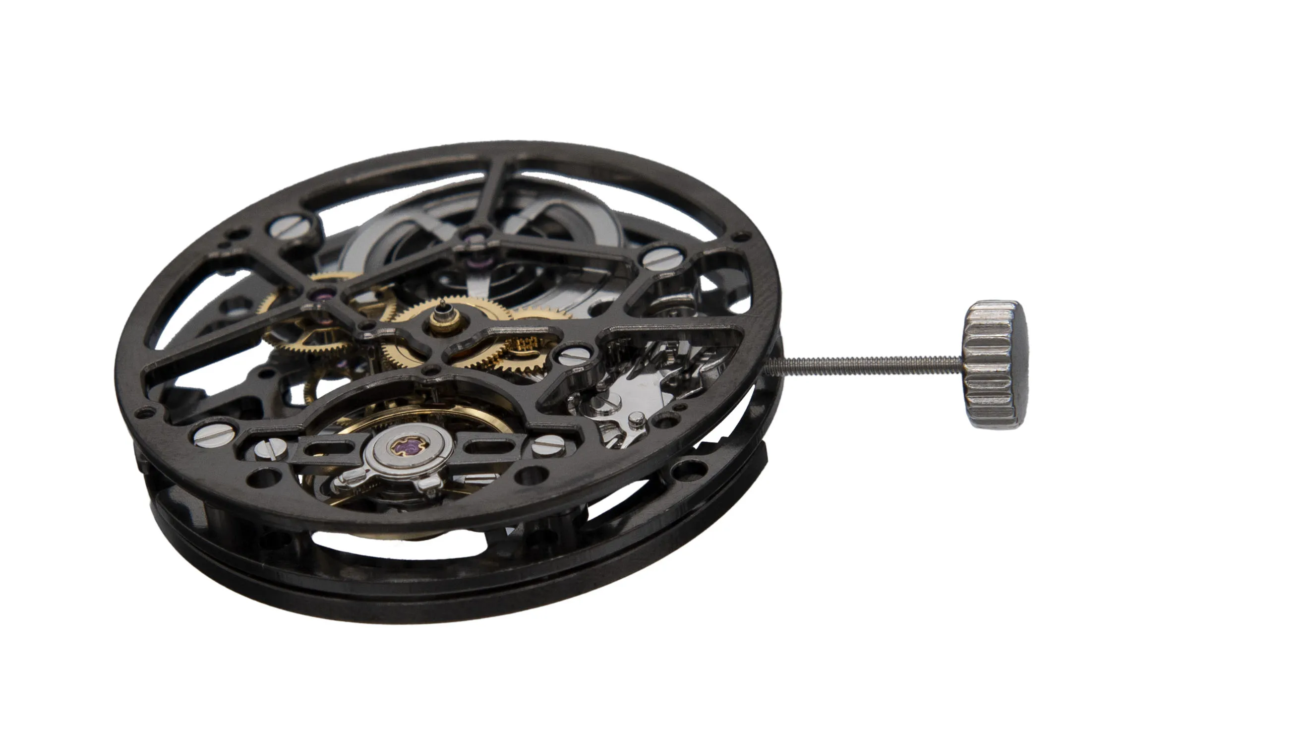 Роскошный Скелет механическое движение автоматический 21 Драгоценный черный пользовательский ротор OEM логотип часы