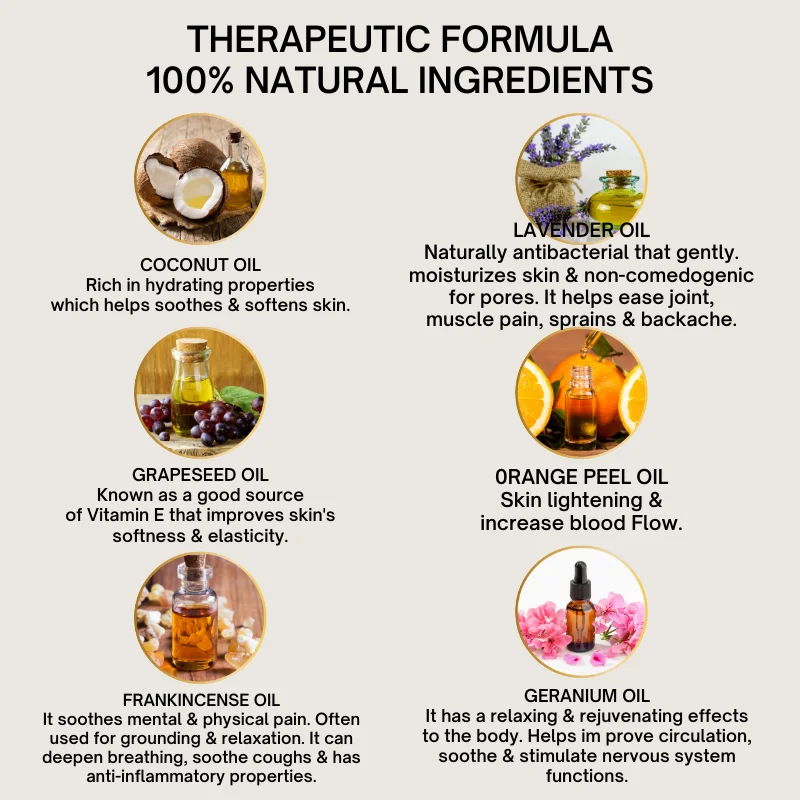 Beauty spa anti relaxing muscles pure essential oil cellulite massage oil