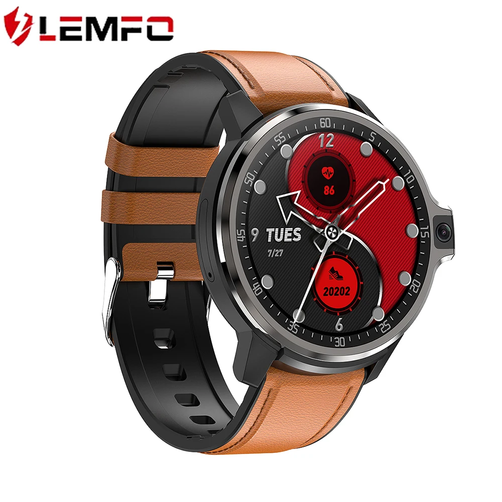 LEMFO LEMP 4G+64G  android dual systems fancy 4G sim card phone smart watch for men women 5MP cameras with blood oxygen