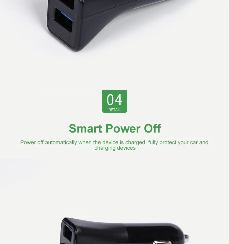 Cheap Price Promotional Mini Portable 2.4A Dual Usb Car Charger Quick Charging for ip samsung