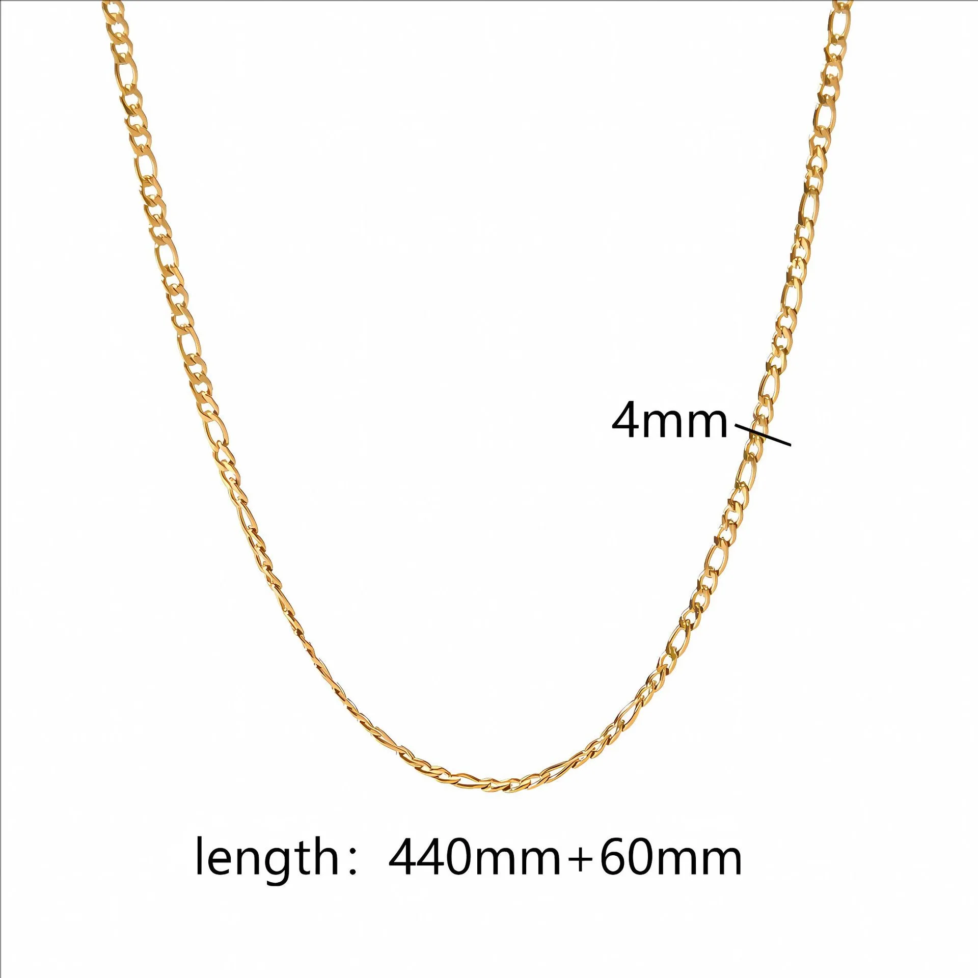 18K electroplated necklace versatile snake bone chain for women jewelry