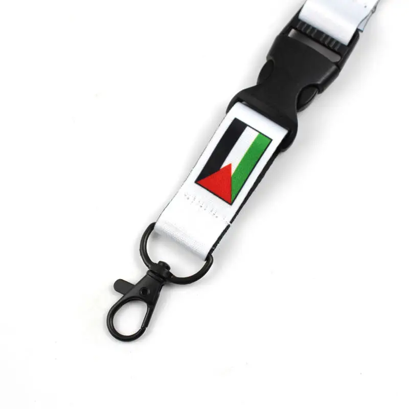 Thermal transfer screen printing custom private logo company name fossil satin lanyard ribbon