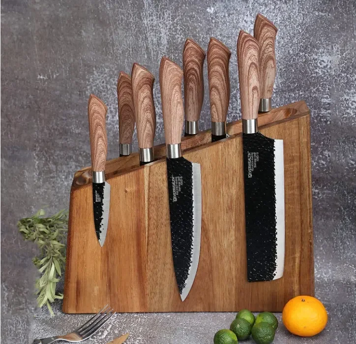 Magnetic Knife Wooden Block Knife Display Holder Rack Magnetic Stands with Strong Enhanced Magnets Knifes Strip