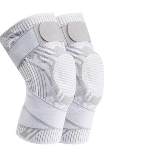 2023 Silica Gel Fish-scale Supporting Strip Sports Knee Support for Collision-proof Basketball Knitted Knee Pads