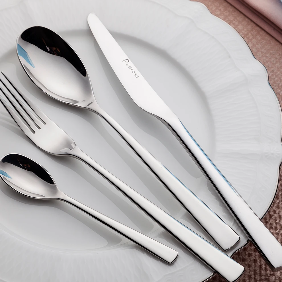 Classic Bulk Cutlery Mirror Silverware Wedding Party Fruit & Dessert Fork Flatware Sets Home Use Cutlery Set 304 Stainless Steel