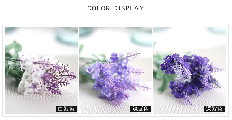 33cm hot sale new product  Decorative Flower Silk Flower Artificial Lavender For Home Wedding Decoration party