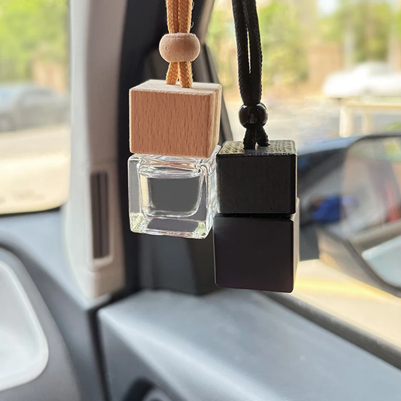 High Quality MINI Car air fresher 5ml 8ml Car Vent hanging Empty Air Freshener Diffuser Perfume Oil Bottles With wooden Clip